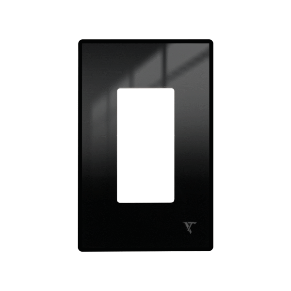 1 gang black black frame