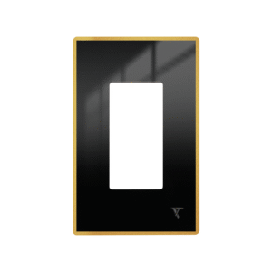 1 gang gold black frame