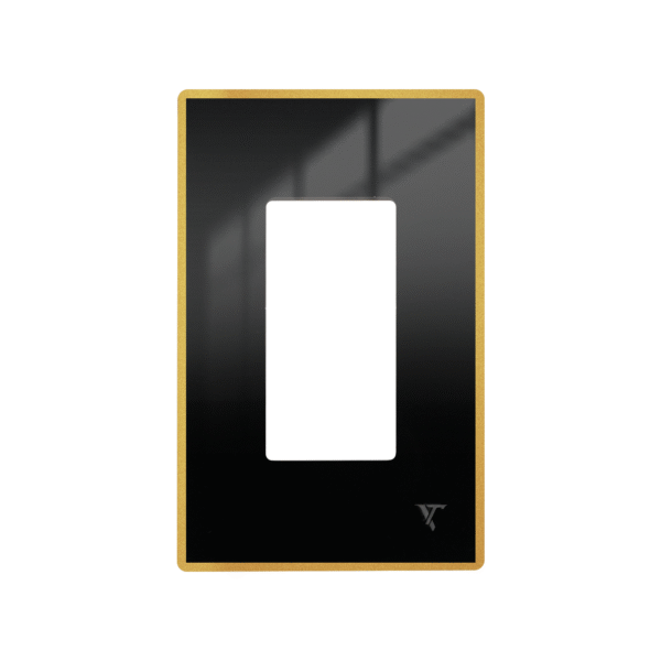 1 gang gold black frame