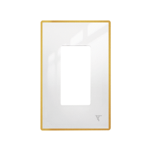 1 gang gold white frame