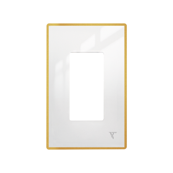 1 gang gold white frame