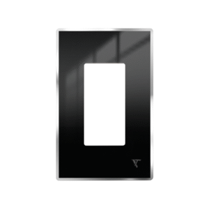 1 gang steel black frame
