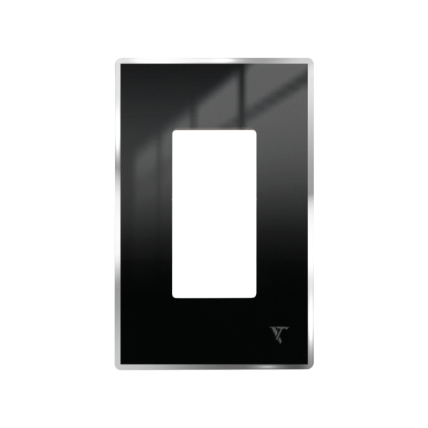 1 gang steel black frame