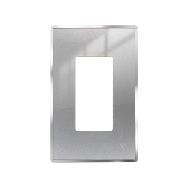 1 gang steel grey frame