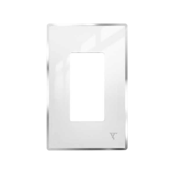 1 gang steel white frame