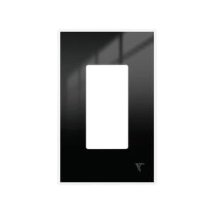 1 gang white black frame