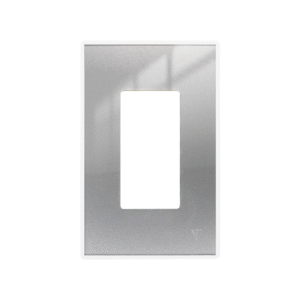 1 gang white grey frame