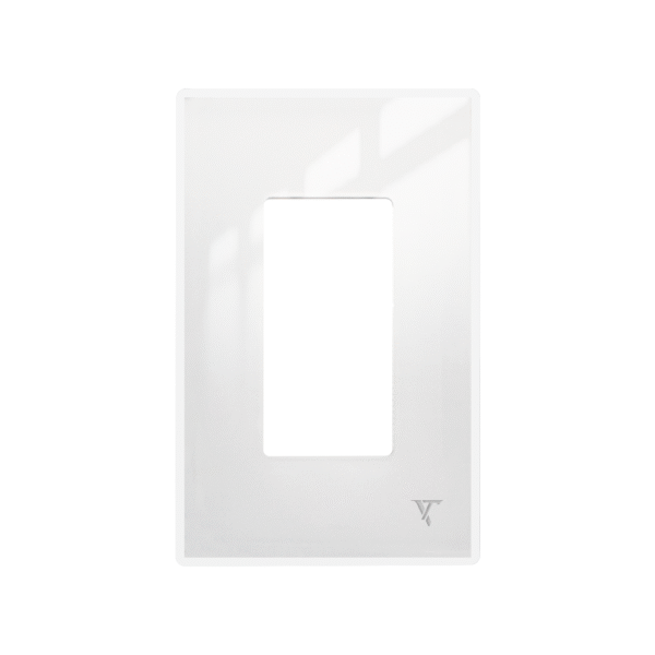 1 gang white white frame