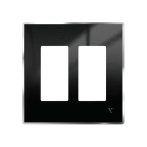 2 gang steel black frame