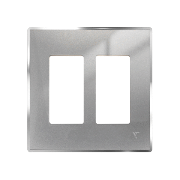 2 gang steel grey frame