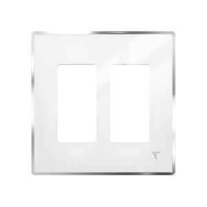2 gang steel white frame