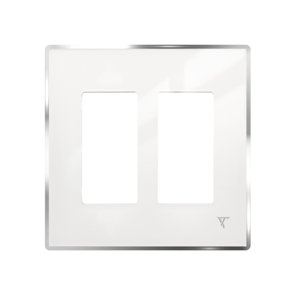 2 gang steel white frame