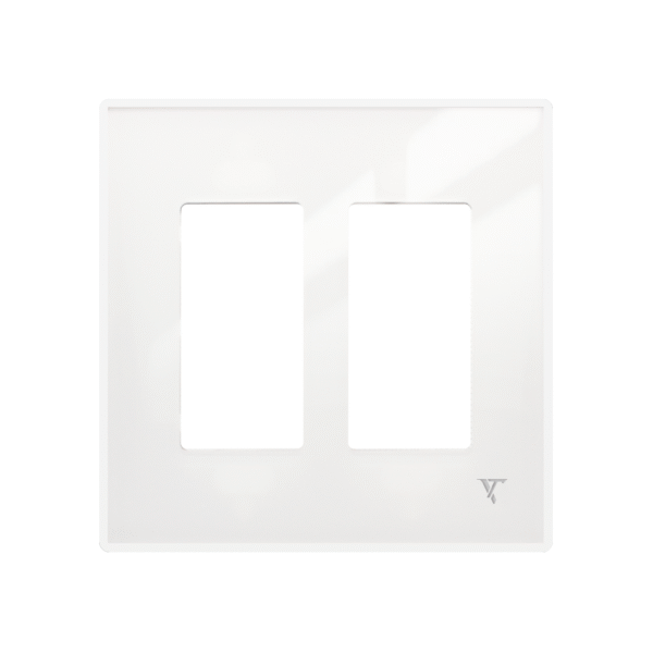 2 gang white white frame