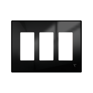 3 gang black black frame