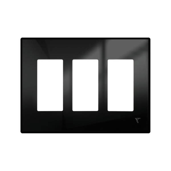3 gang black black frame