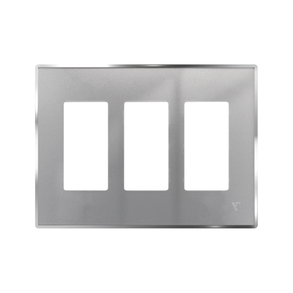 3 gang steel grey frame