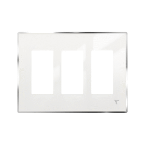 3 gang steel white frame
