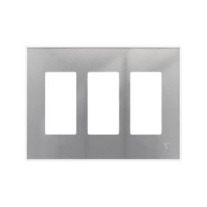 3 gang white grey frame