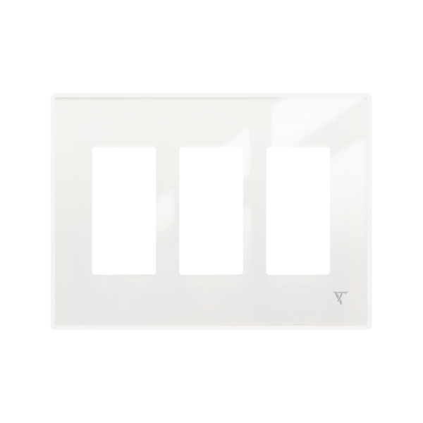 3 gang white white frame