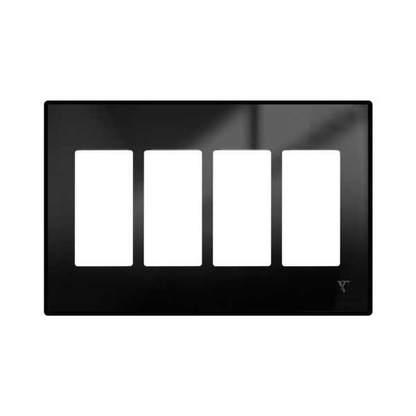 4 gang black black frame