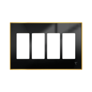 4 gang gold black frame