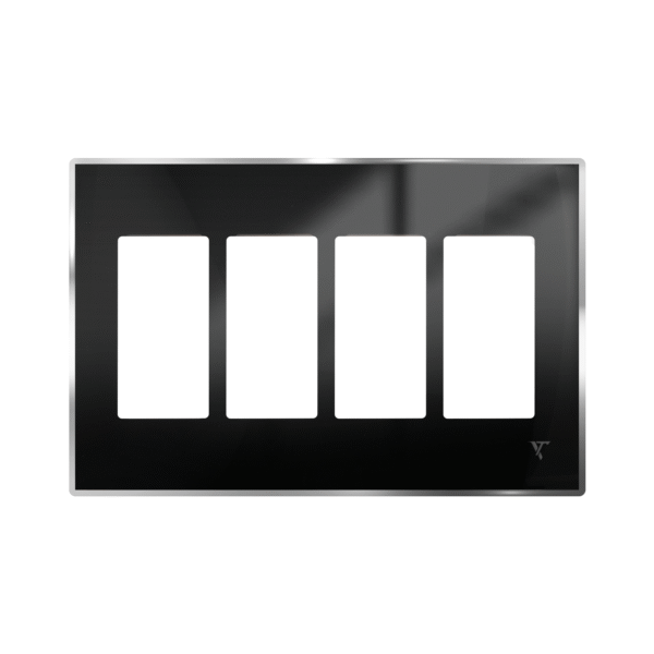 4 gang steel black frame