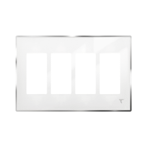 4 gang steel white frame