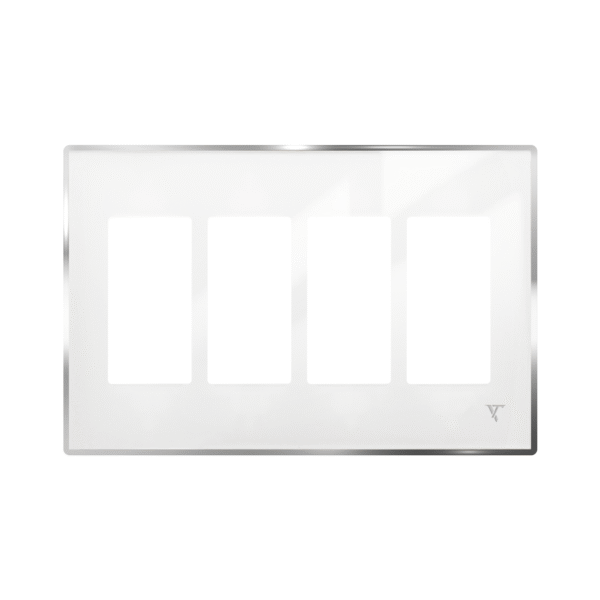4 gang steel white frame