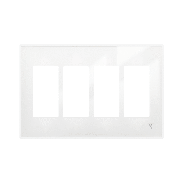 4 gang white white frame